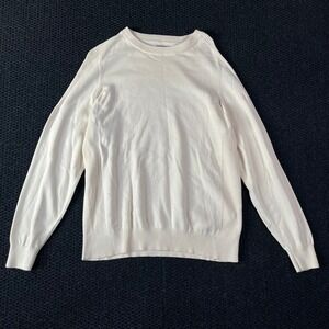 Callaway C-Tech Mens Sweater Cream Crew Neck Long Sleeve Golf Casual Size L